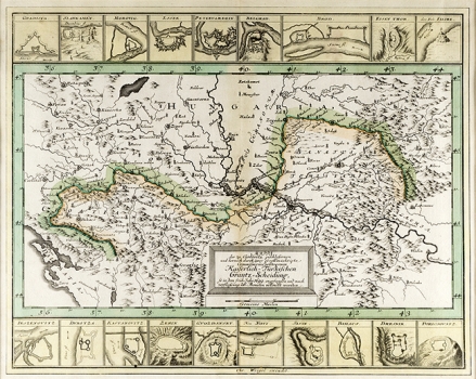 WEIGEL,  JOHANN CHRISTOPH: KARTE DER NEUEN GRENZEN NACH DEM FRIEDEN VON KARLOWITZ 1699